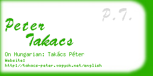 peter takacs business card